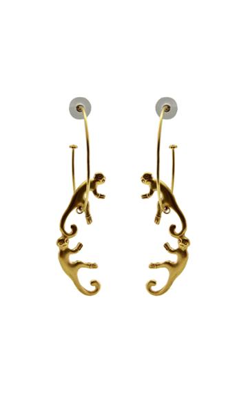 Moda Operandi Cano Monos 24k Gold-plated Hoop Earrings