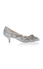 N 21 N&deg;21 Metallic Bow Kitten Heel Pump