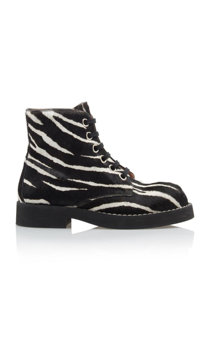 Marni Zebra-print Combat Boots