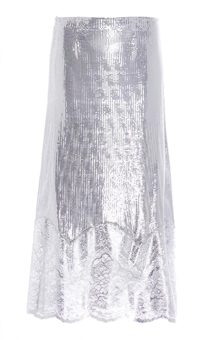 Paco Rabanne Metallic Midi Skirt