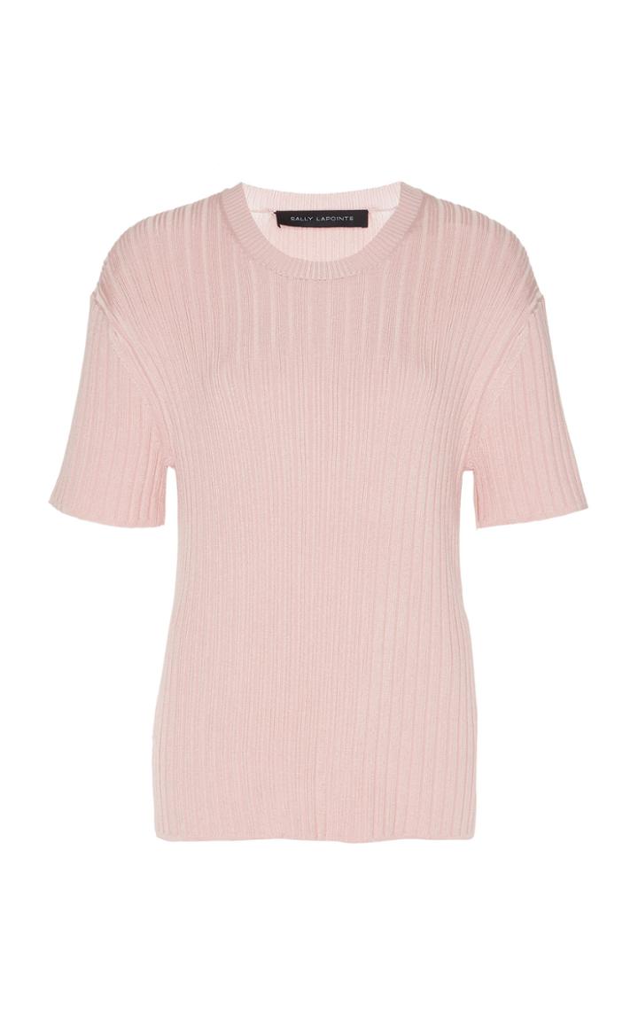 Moda Operandi Sally Lapointe Ribbed-knit Short Sleeve Top Size: Xs