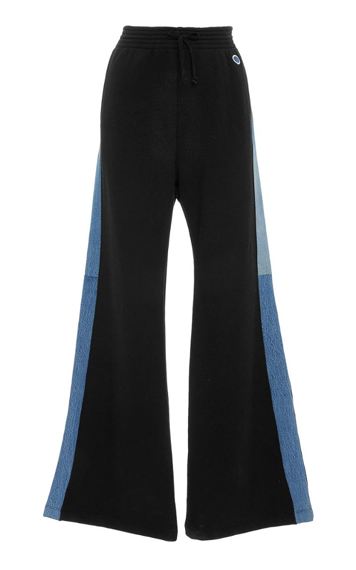 Re/done Denim Side Seam Wide Leg Knit Pant