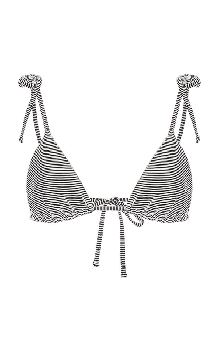 Onia Avery Tie Accented Striped Top