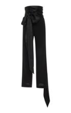 Jw Anderson Bow-embellished High-rise Silk Pants