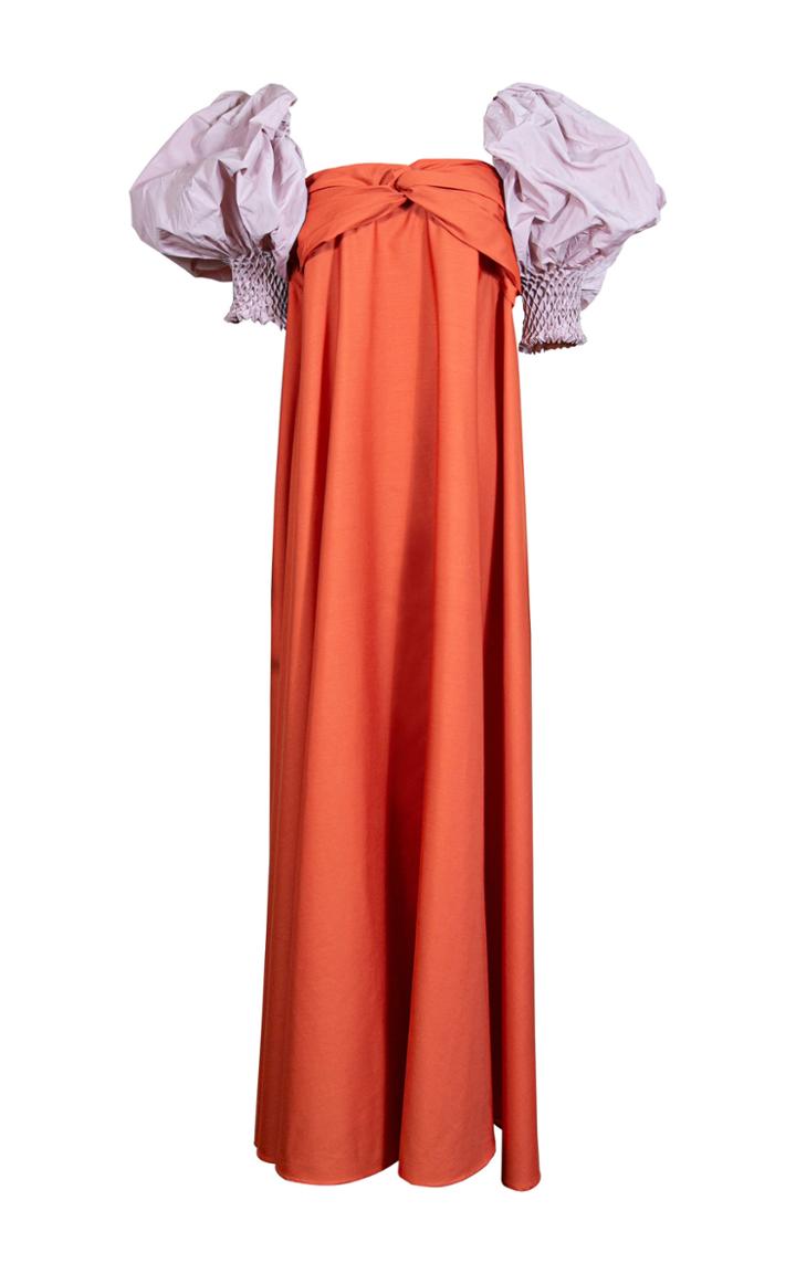 Moda Operandi By Efrain Mogollon Sublime Puff Sleeve Cotton Dress