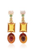 Brandon Maxwell X Kenneth Jay Lane Long Stone Earring