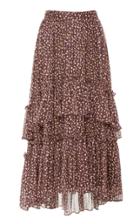 Ulla Johnson Maria Floral Silk-chiffon Midi Skirt