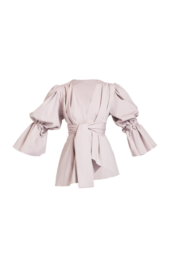 Moda Operandi Maygel Coronel Colon Belted Puff Sleeve Blouse