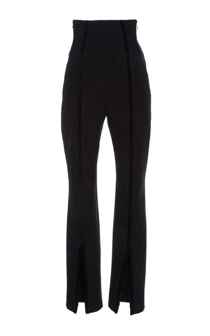 Jonathan Simkhai Raised Velvet Slit Pant