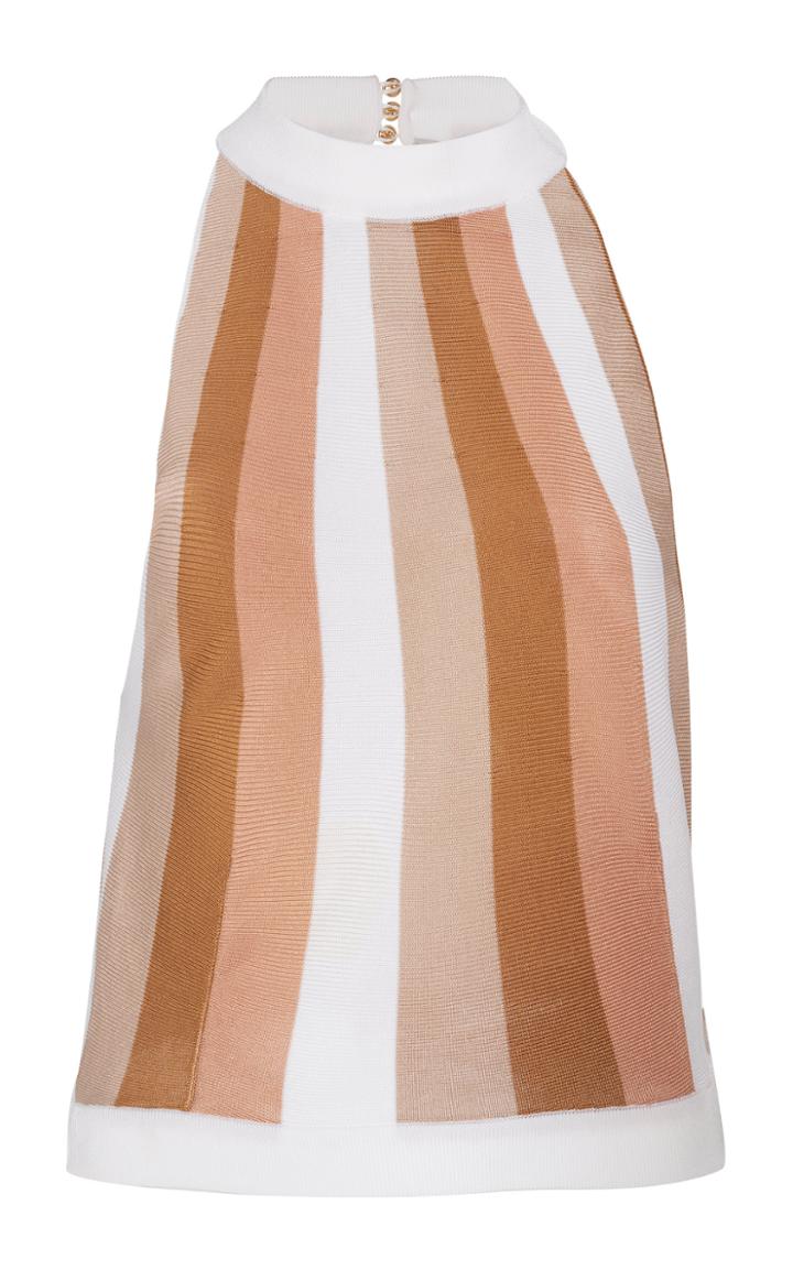Ralph & Russo Striped Sleeveless Knit Top