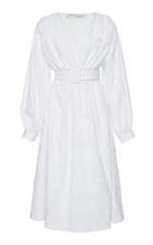 Off-white C/o Virgil Abloh 80's Midi Belted Cotton Dress