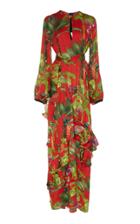 Johanna Ortiz Keeper Of The Flame Silk Georgette Dress