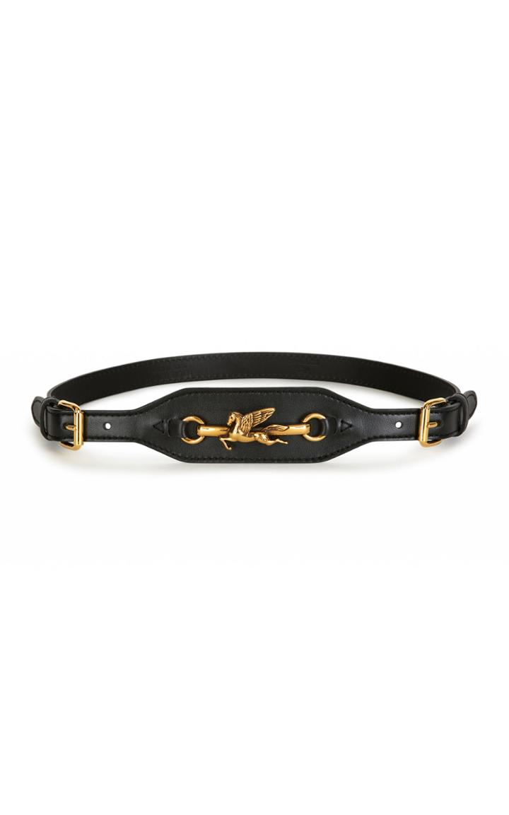 Moda Operandi Etro Gold-tone Pegasus Leather Waist Belt