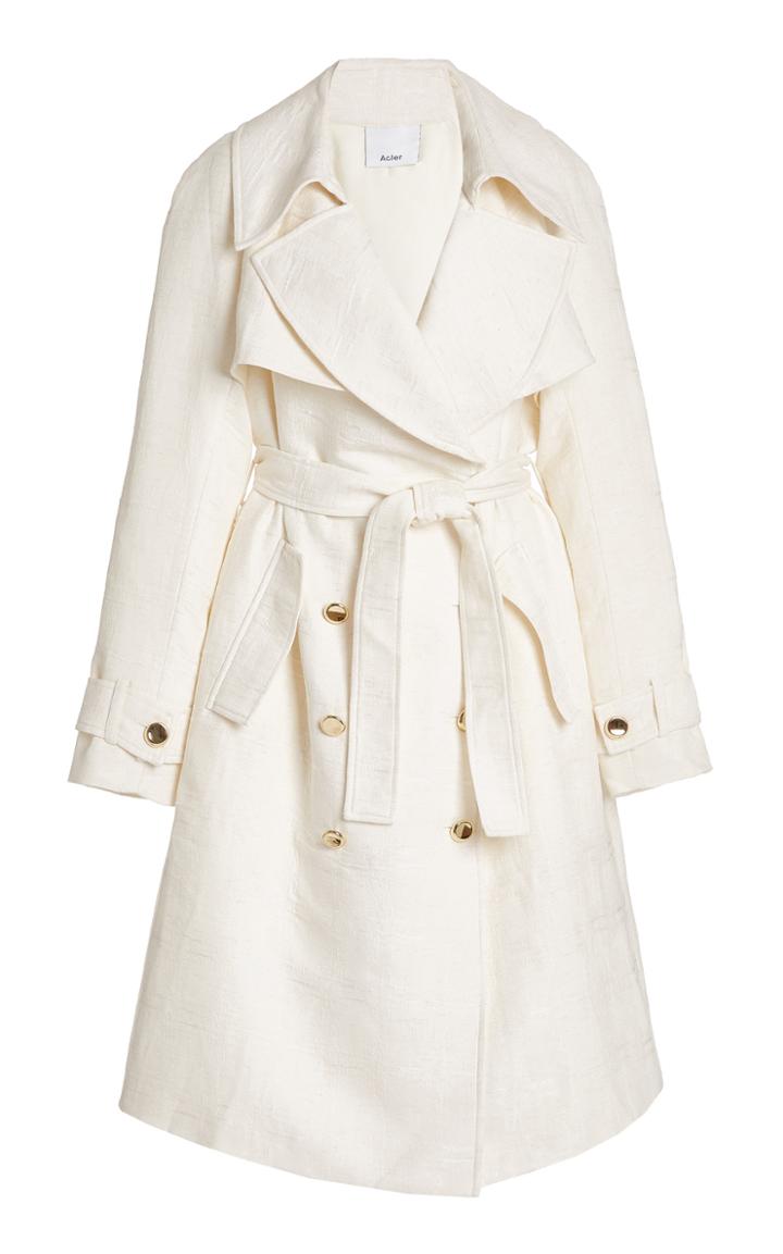 Moda Operandi Acler Walsh Jacquard Double-breasted Trench Coat
