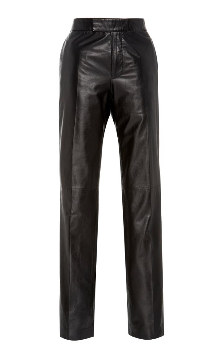 Helmut Lang High-rise Leather Suit Pant