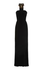 Elizabeth Kennedy Fitted Bow Neck Gown