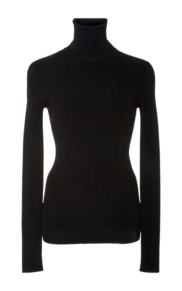 Oscar De La Renta Long Sleeve Turtleneck Sweater