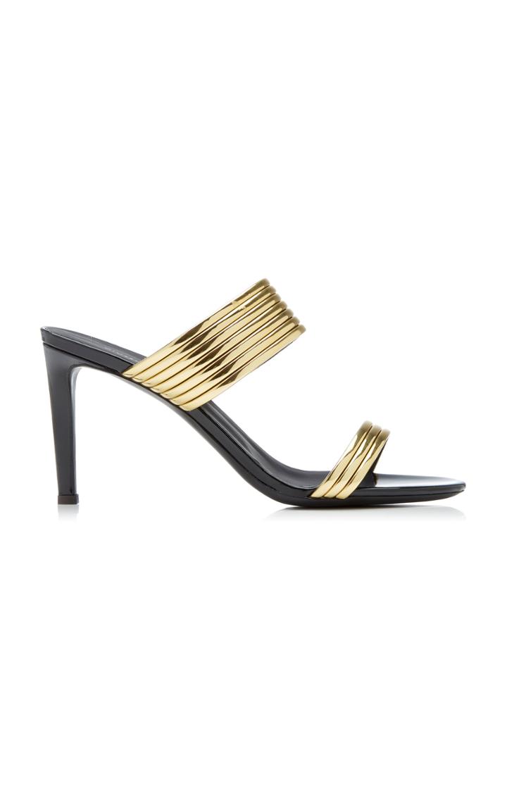 Giuseppe Zanotti Gold-tone Metal Side Sandals
