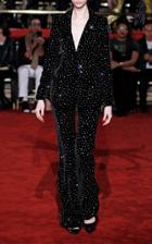 Christian Siriano Crystal Velvet Flare Trouser