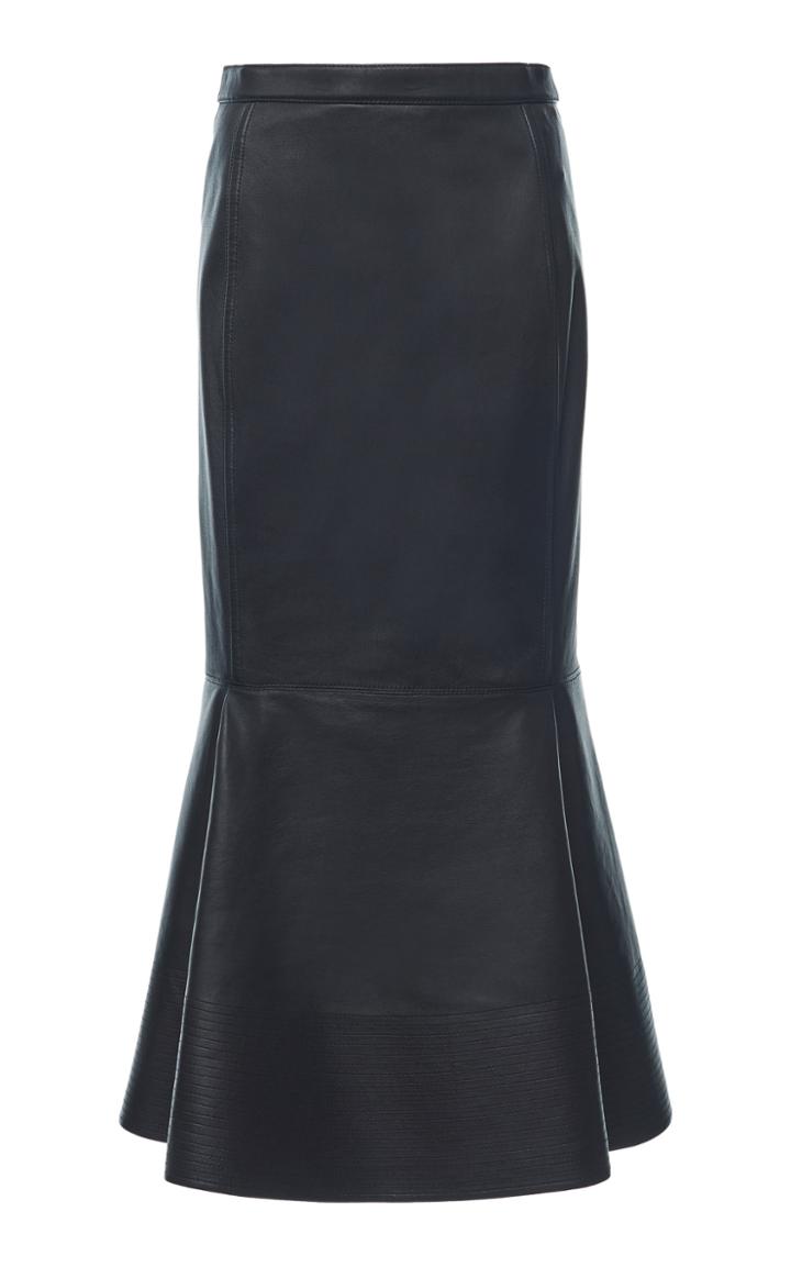 Moda Operandi Valentino Flared Leather Skirt