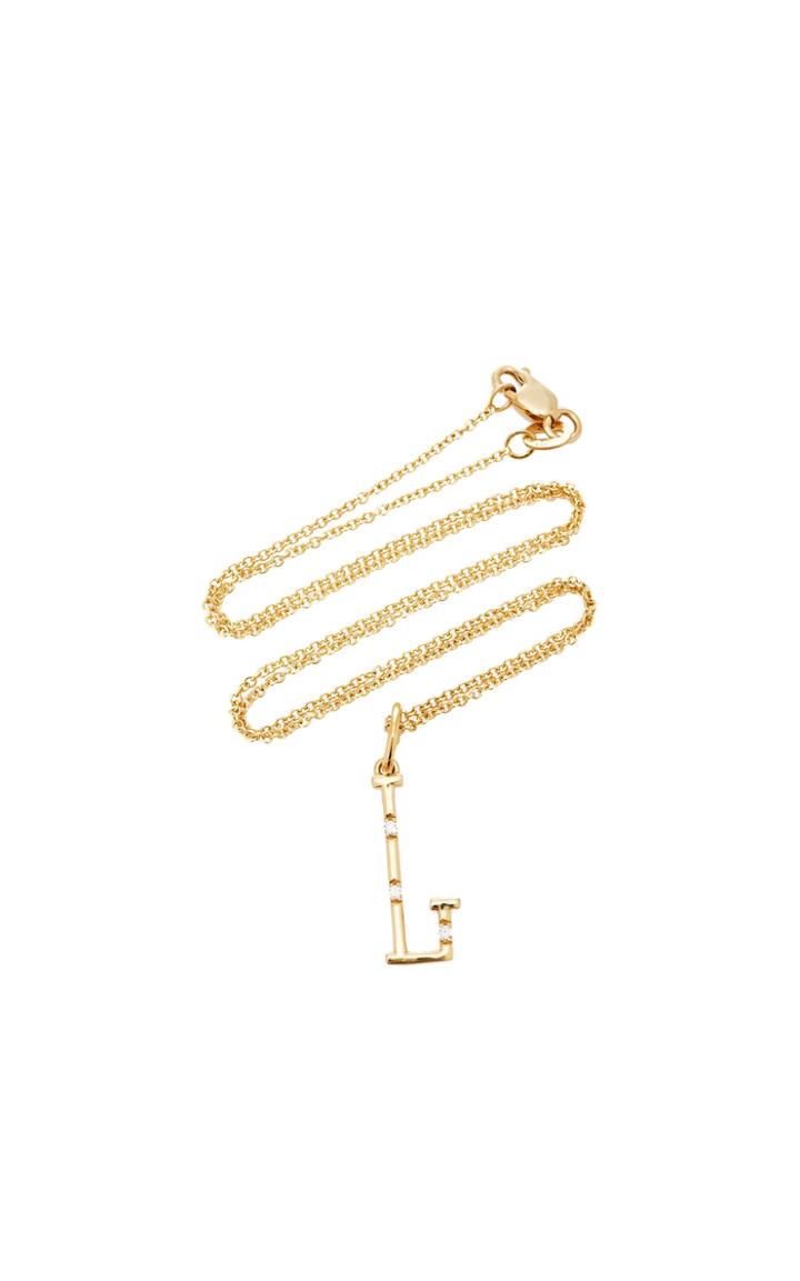 Devon Woodhill Yellow Gold Character Letter Necklace