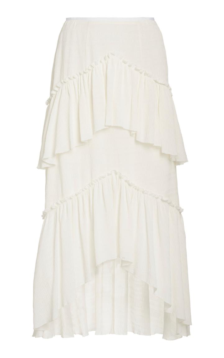 Amur Camber Tiered Jersey Midi Skirt