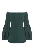 Lela Rose Off The Shoulder Full Sleeve Top