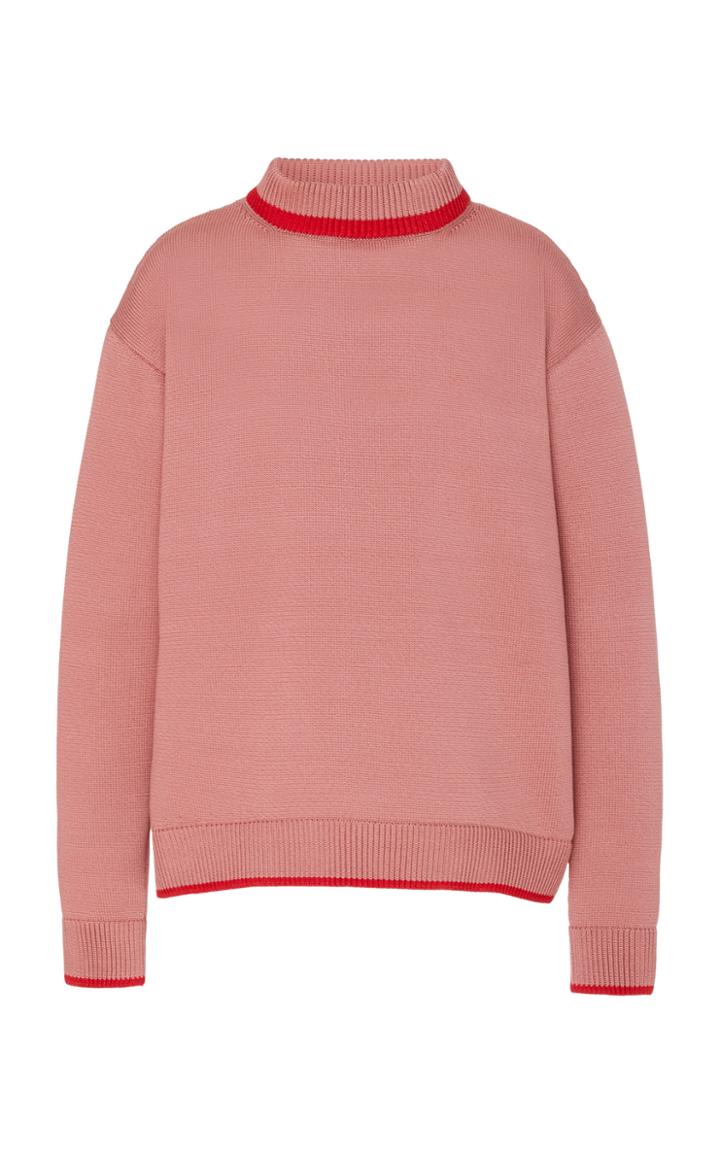 Moda Operandi Brandon Maxwell Two-tone Ribbed-knit Sweater Size: S