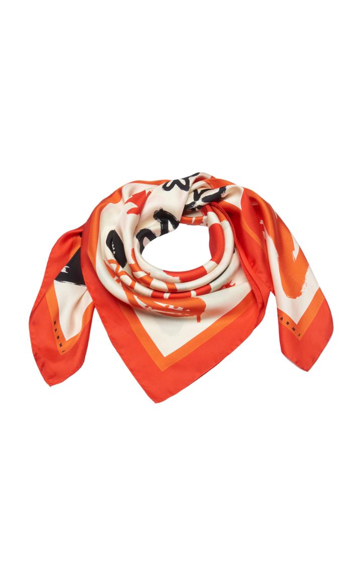 Marni Abstract Print Silk Scarf