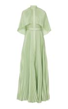 Brandon Maxwell Specialorder-pleated Capelet Gown-af
