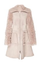 Adeam High Neck Shearling Coat