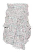 Balmain Knot-detail Multicolored Tweed Skirt