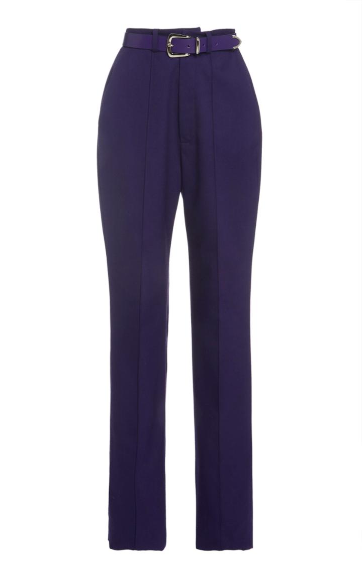 Moda Operandi Sally Lapointe Wool Twill High-waisted Pintuck Trousers