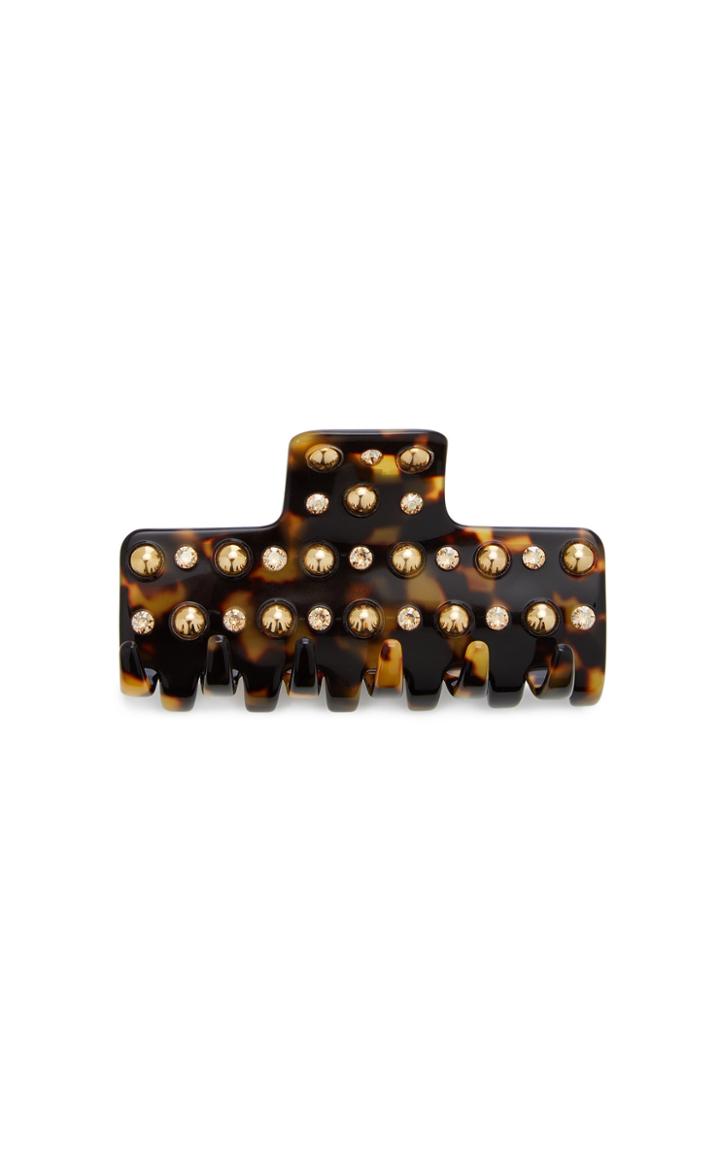 Mc Davidian Crystal-embellished Tortoiseshell Acetate Hairclip