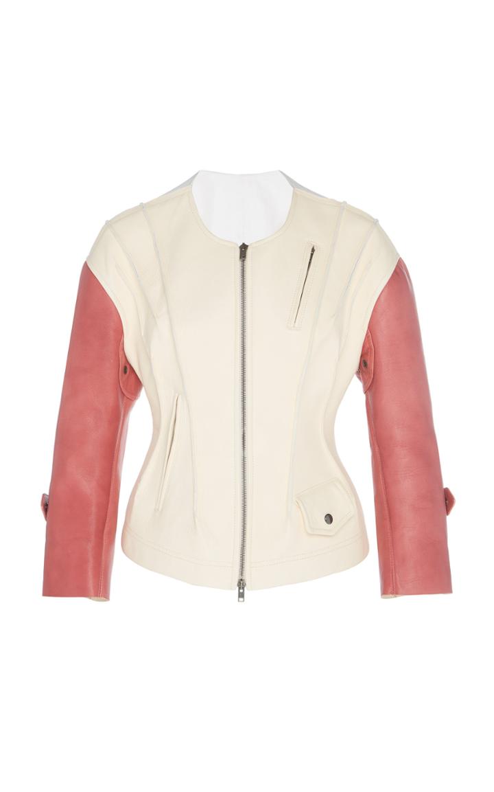 Marni Contrast Leather Moto Jacket
