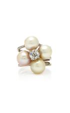 Eleuteri Pearl And Diamond Ring