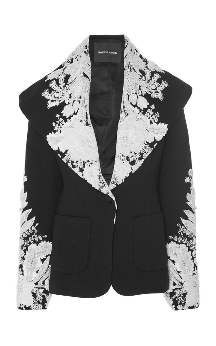 Naeem Khan Embroidered Floral Jacket