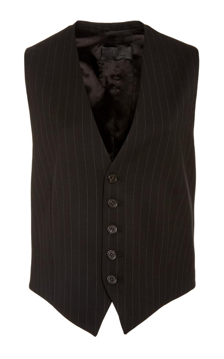 Nili Lotan Angelina Pinstriped Tailored Wool-blend Vest