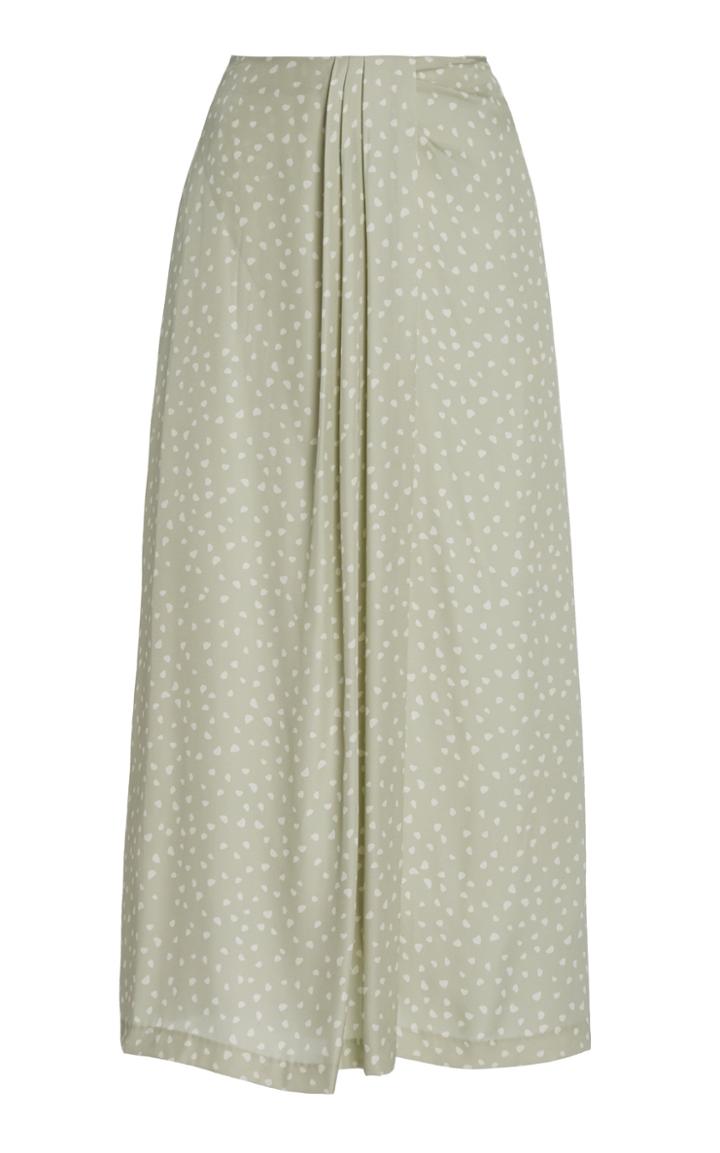 Moda Operandi Vince Draped Silk-blend Dot Skirt