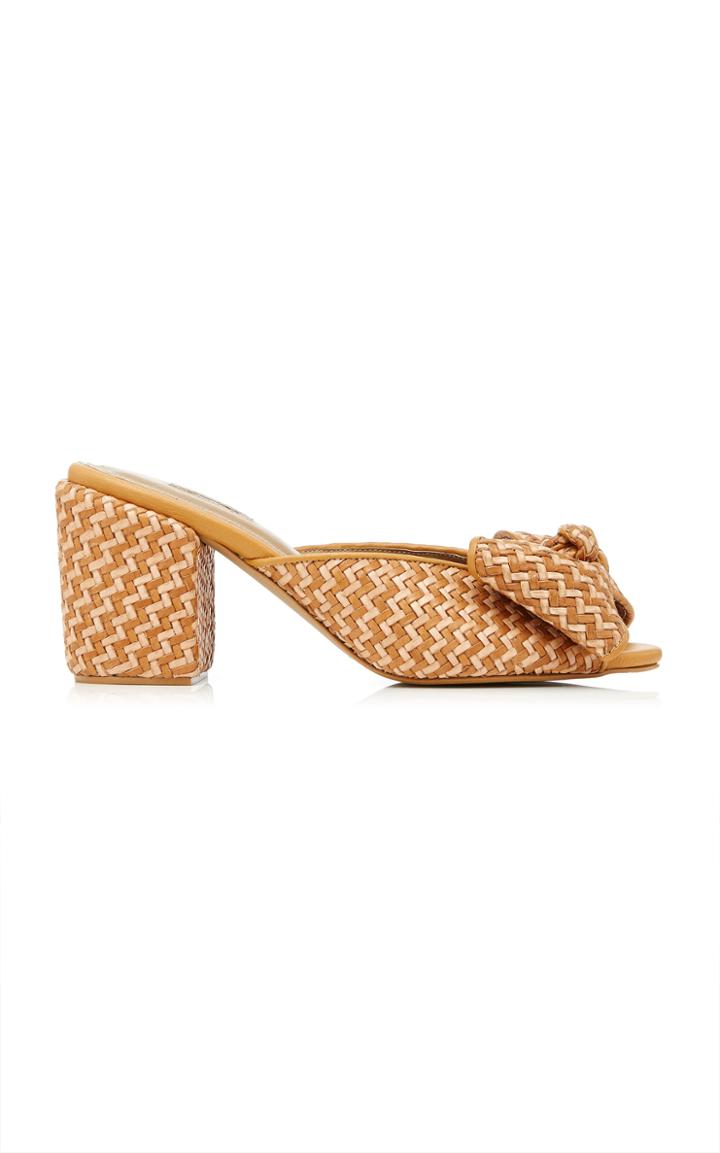 Johanna Ortiz M'o Exclusive Baslica Bow-embellished Leather Mules