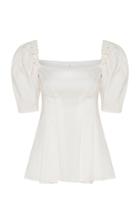 Moda Operandi Anna Quan Danika Linen Blend Top Size: 4