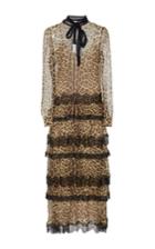 Red Valentino Tiered Leopard Dress