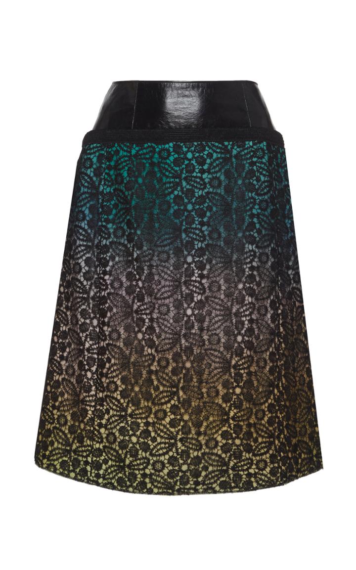 Olivier Theyskens Tazya Straight Silk-blend Skirt