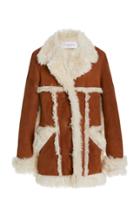 Moda Operandi Michael Kors Collection Distressed Shearling-trimmed Suede Jacket