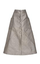 Christian Siriano Metallic Embossed Skirt