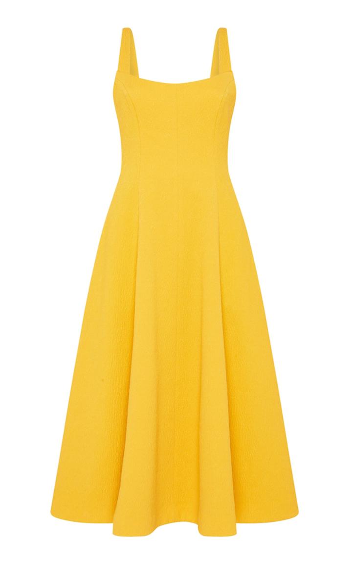 Moda Operandi Rebecca Vallance Andie Textured Fit And Flare Midi Dress
