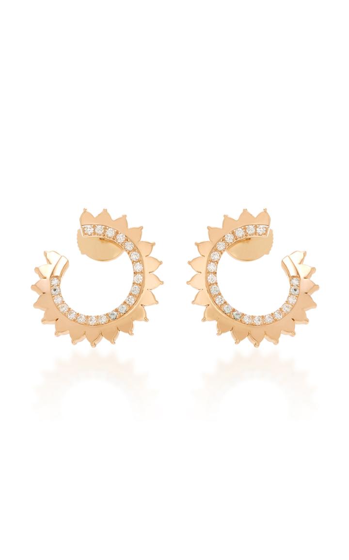 Nouvel Heritage Vendome 18k Rose Gold Diamond Earrings