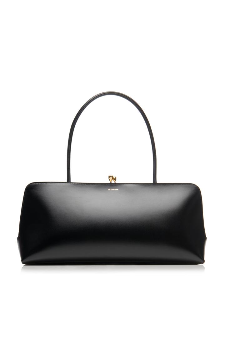 Moda Operandi Jil Sander Medium Goji Frame Pearl Leather Top Handle Bag
