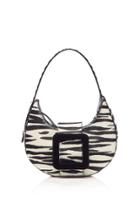 Les Petits Joueurs Cindy Buckle Haircalf Zebra Print Mini Hobo Bag