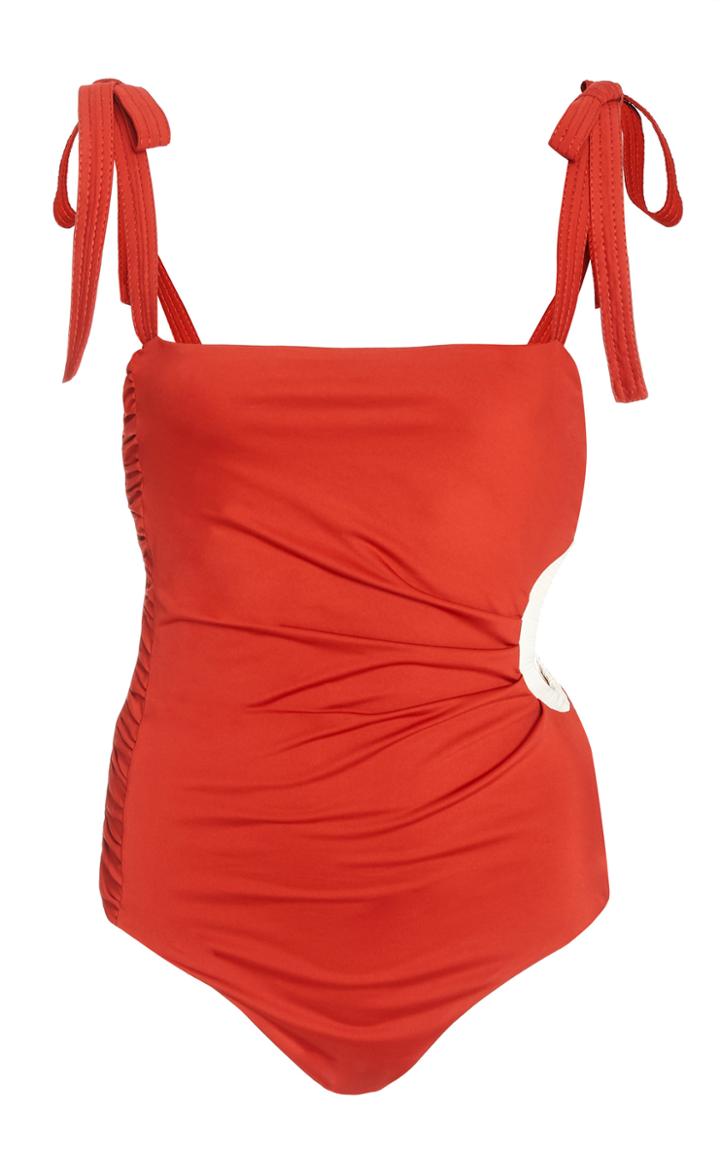 Johanna Ortiz Madder After The Sunshine Cutout Detail Swimsuit